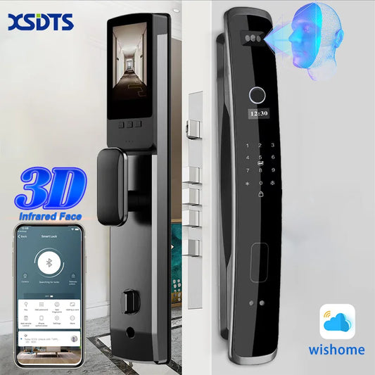 XSDTS 3D Biometric Security Face Camera Smart Door Lock Digital