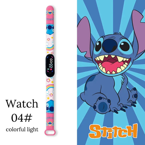 Disney Cartoon Stitch Children Watches Girls Fashion Bracelet LED New Light SDZ 04