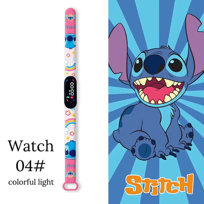 Disney Cartoon Stitch Children Watches Girls Fashion Bracelet LED New Light SDZ 04