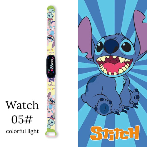 Disney Cartoon Stitch Children Watches Girls Fashion Bracelet LED New Light SDZ 05