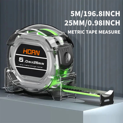 Clearance_3/5/7.5/10M Self-Locking Tape Measure Fluorescent Tape 5m 25mm 1pc