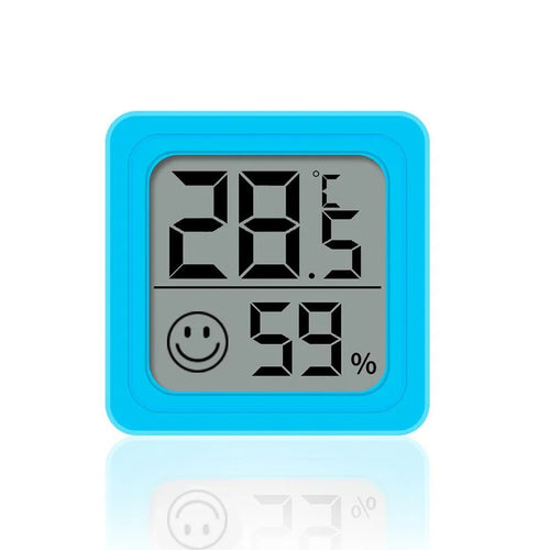 Mini Digital LCD Thermometer and Hygrometer - Indoor High Accuracy blue