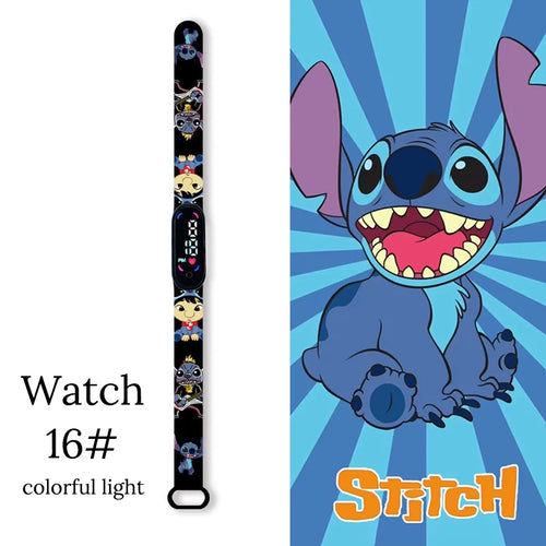 Disney Cartoon Stitch Children Watches Girls Fashion Bracelet LED New Light SDZ 16