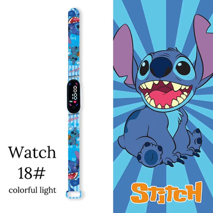 Disney Cartoon Stitch Children Watches Girls Fashion Bracelet LED New Light SDZ 18