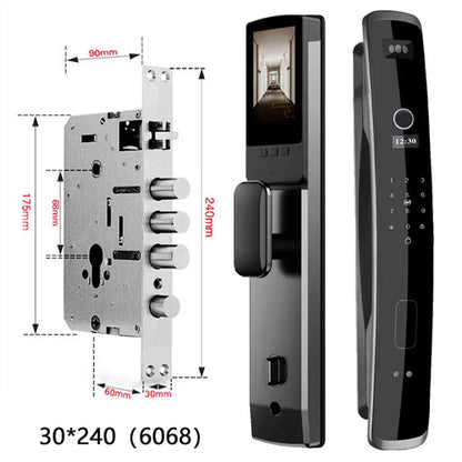 XSDTS 3D Biometric Security Face Camera Smart Door Lock Digital D6S-GREY-6068R