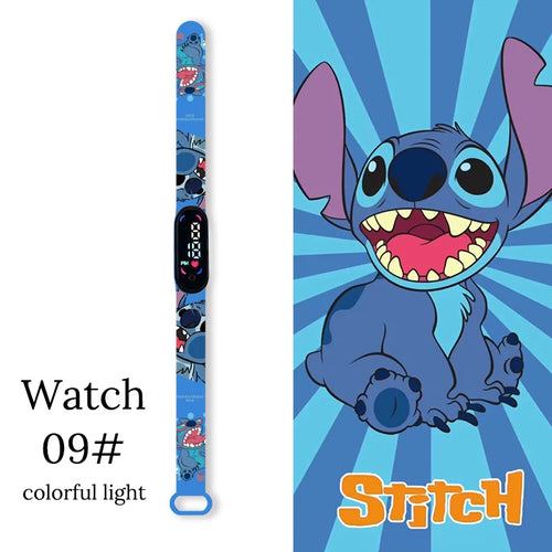 Disney Cartoon Stitch Children Watches Girls Fashion Bracelet LED New Light SDZ 09