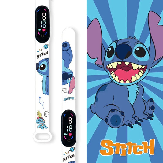 Disney Cartoon Stitch Children Watches Girls Fashion Bracelet LED