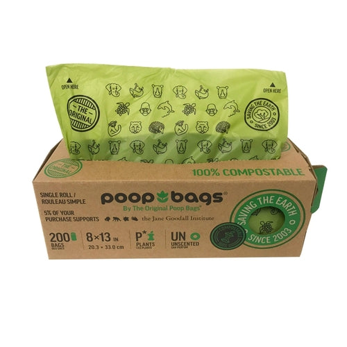Compostable Pet Waste Bags - 200 Count Bulk Roll 200 Bags Green 1