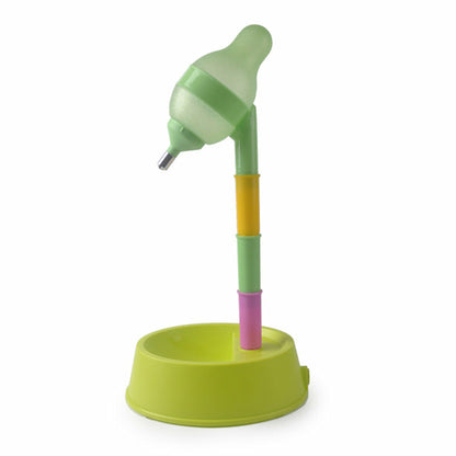 Automatic Pet Water Dispenser Stand Feeder Bowl Adjusting Height Green
