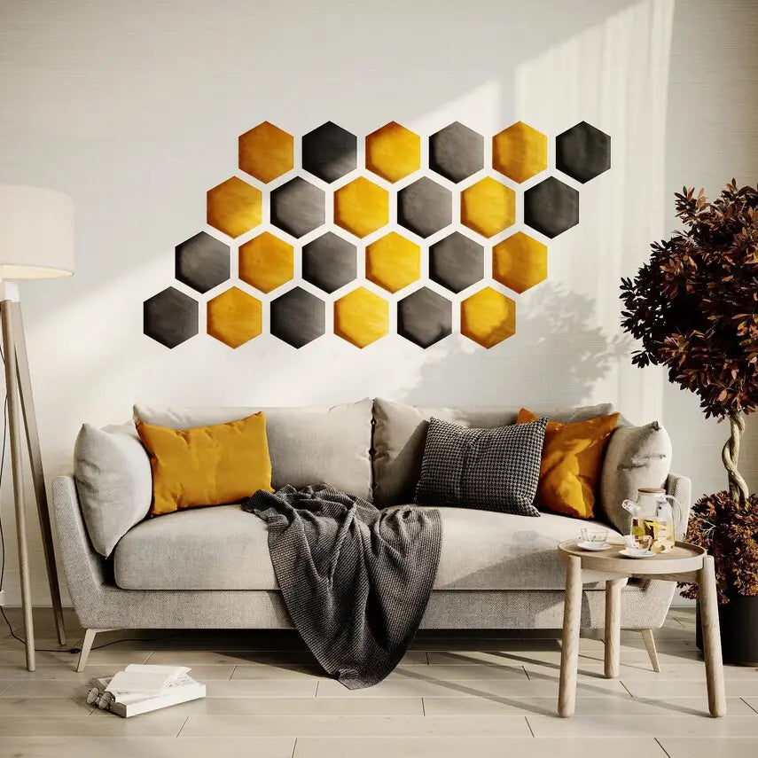 HEXAGON Acoustic Wall Panels | Soft Sound-Absorbing Tiles