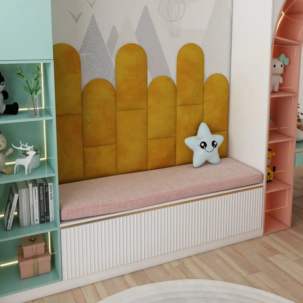 Soft Velour Acoustic Headboard Panels | Kids' Room Decor