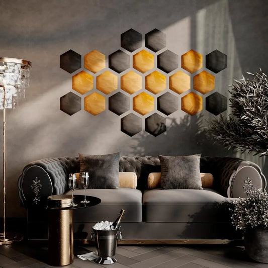 HEXAGON Acoustic Wall Panels | Soft Sound-Absorbing Tiles