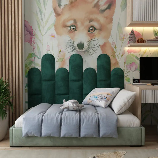 Soft Velour Acoustic Headboard Panels | Kids' Room Decor