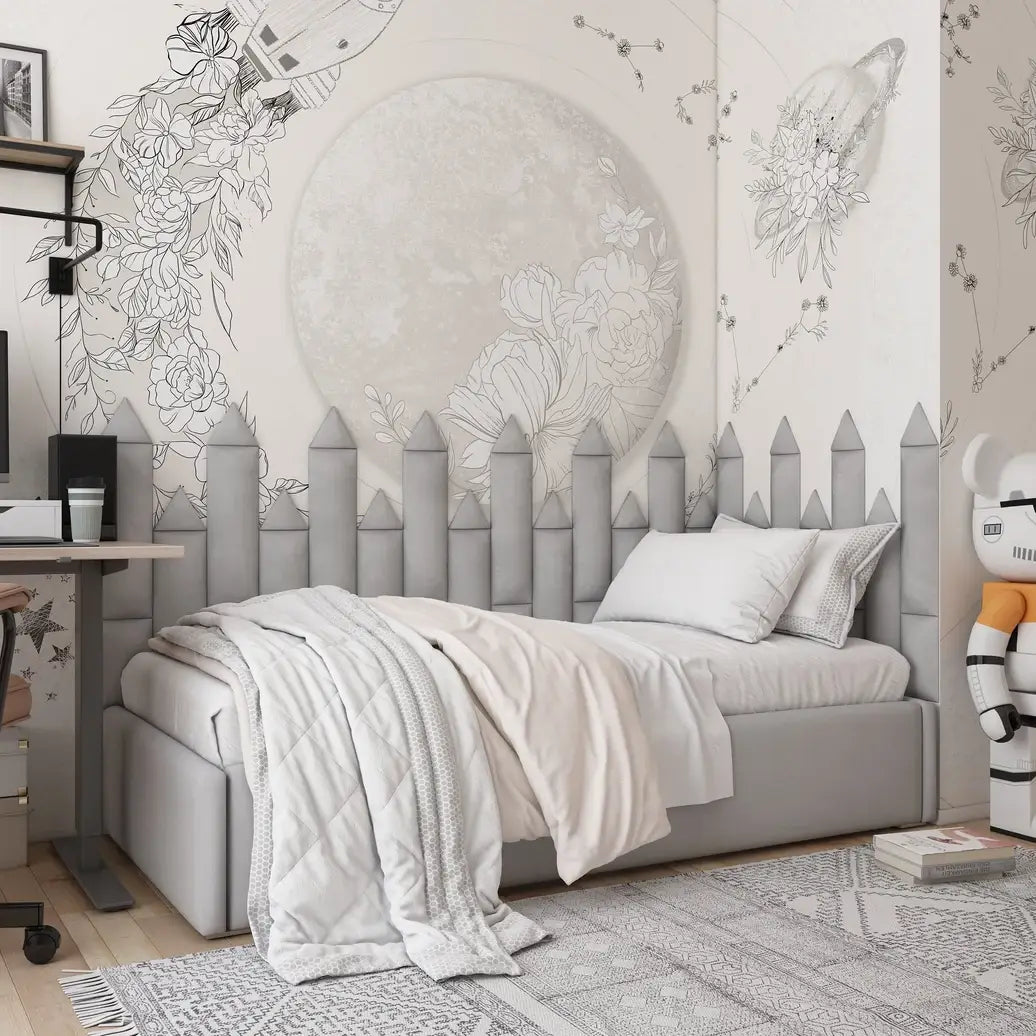 Soft Velour Acoustic Headboard Panels | Kids' Room | 16cm