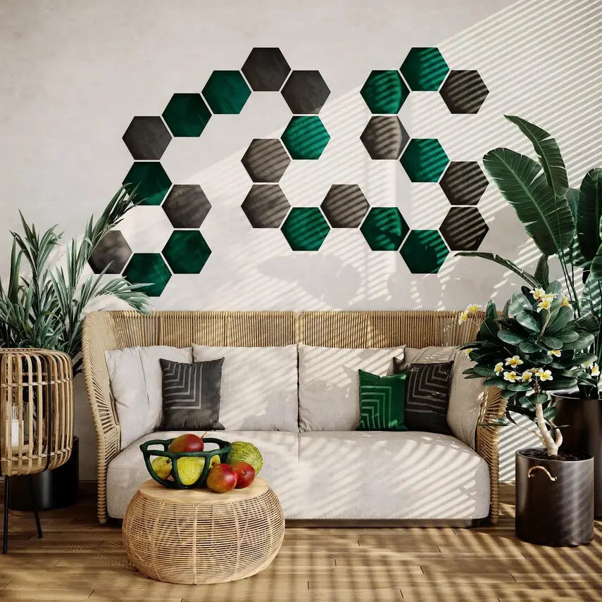 HEXAGON Acoustic Wall Panels | Soft Sound-Absorbing Tiles