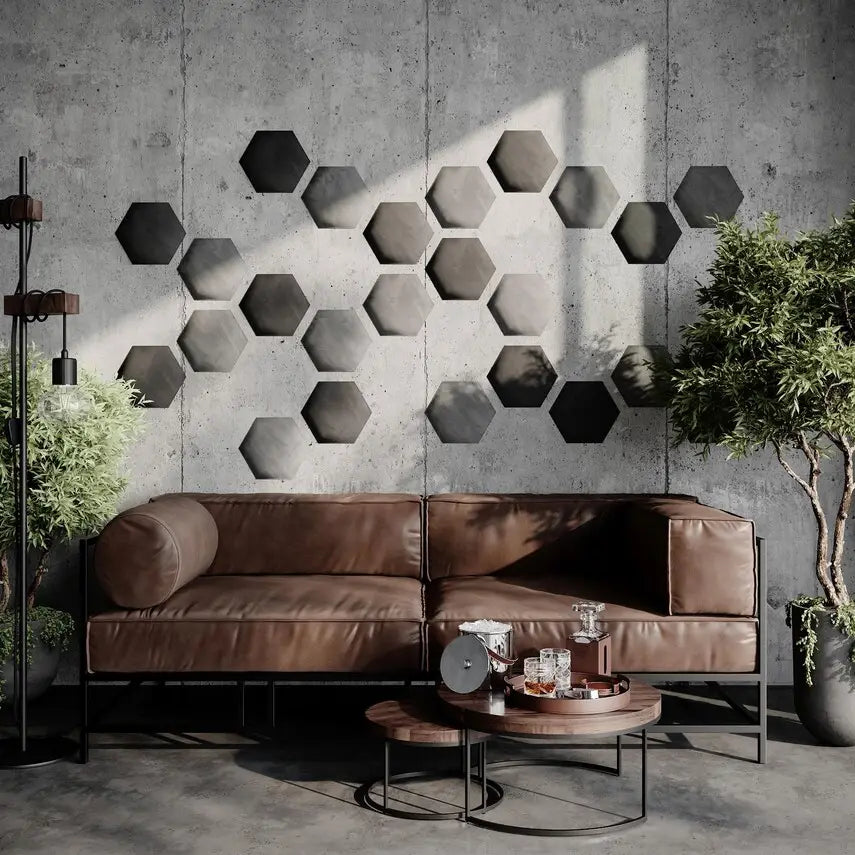 HEXAGON Acoustic Wall Panels | Soft Sound-Absorbing Tiles