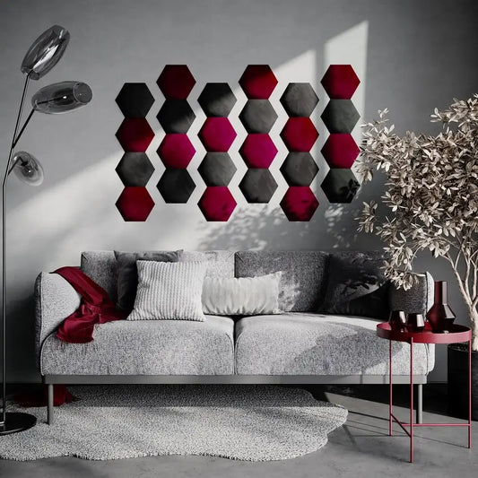 HEXAGON Acoustic Wall Panels | Soft Sound-Absorbing Tiles