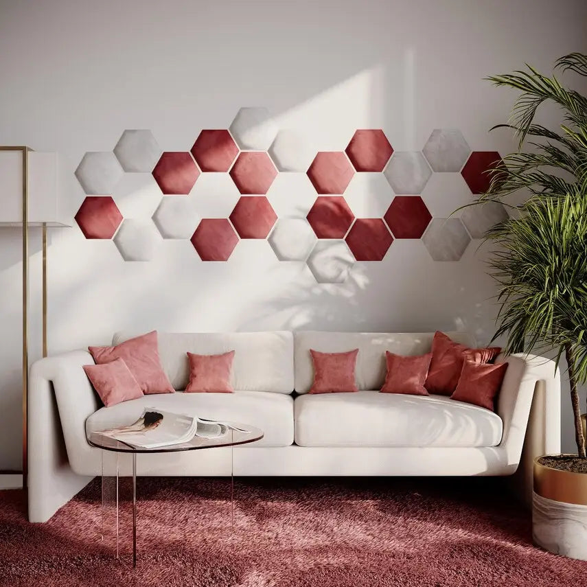 HEXAGON Acoustic Wall Panels | Soft Sound-Absorbing Tiles