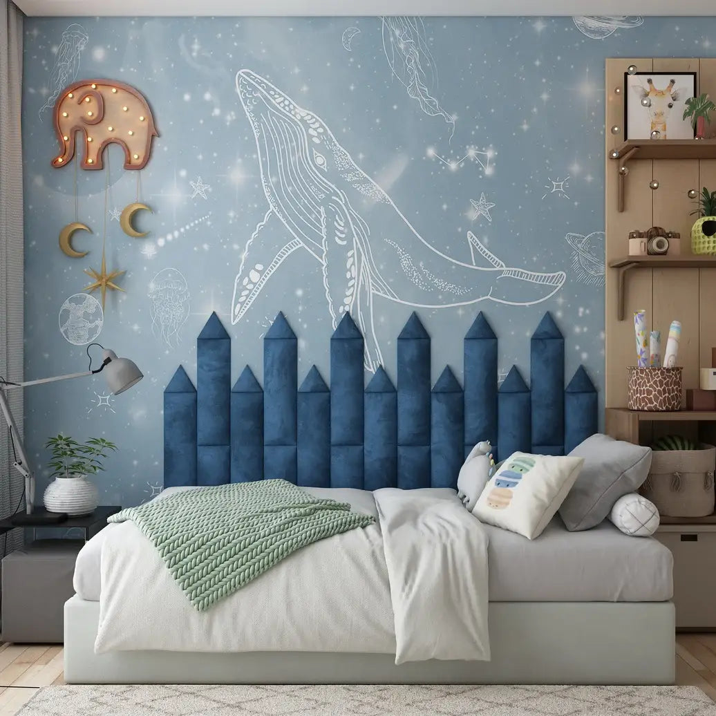 Soft Velour Acoustic Headboard Panels | Kids' Room | 16cm