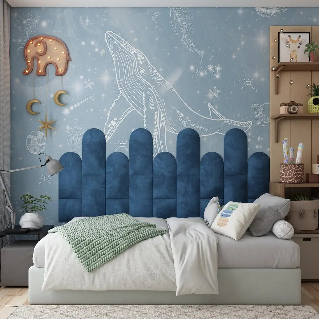 Soft Velour Acoustic Headboard Panels | Kids' Room Decor