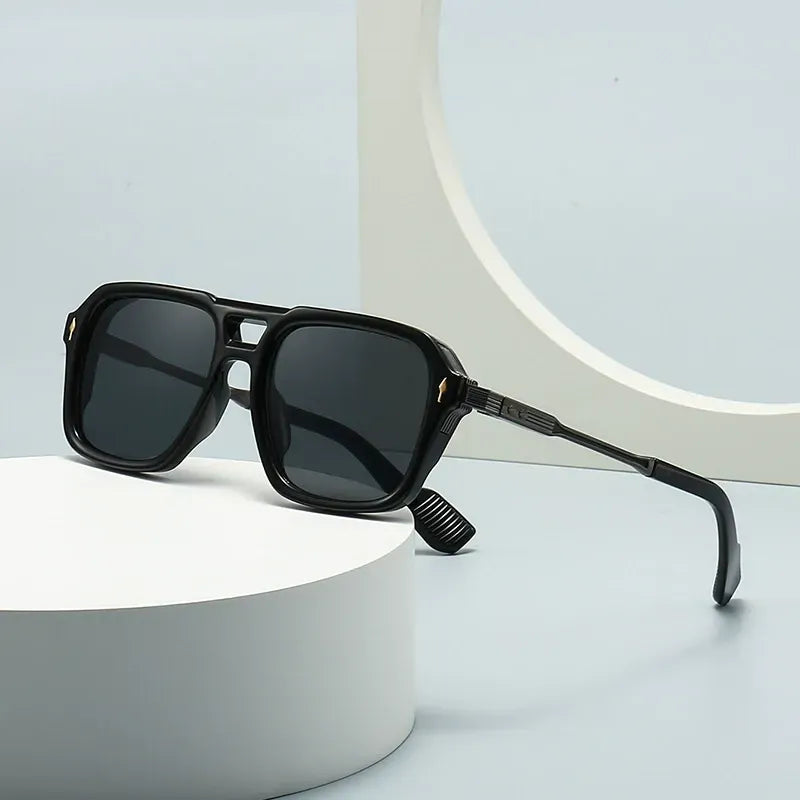 Men's UV Protection Square Sunglasses Black One Size