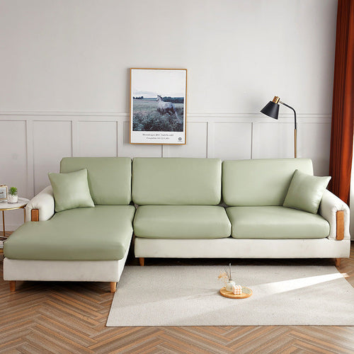 LuxFit™ – Elastic Waterproof Leather-Style Sofa Slipcover Matcha